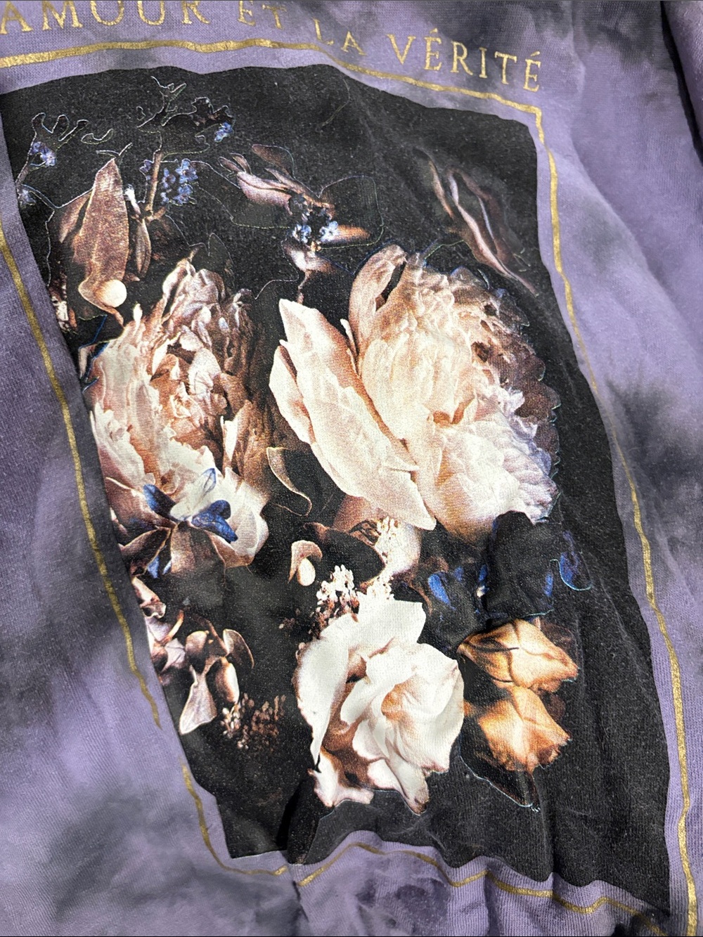 Purple Floral-Print Women's sweatshirt